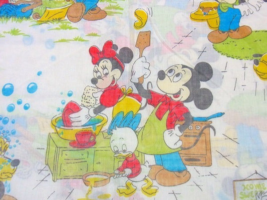 【ミッキー&ミニー】ディズニー・ヴィンテージ・ユーズドシーツ(ボックスタイプ) USA