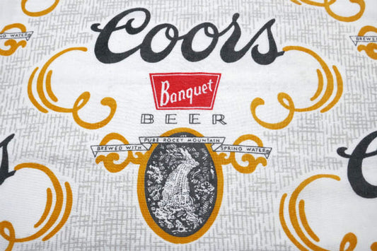 Coors クアーズ ビール 70s ヴィンテージ ベッドカバー ベッドスプレッド 大判 インテリア