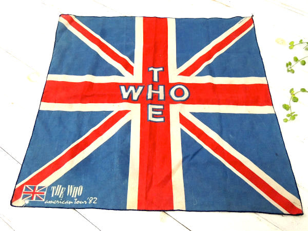 【英国の伝説・ロックバンド・THE WHO・ザ・フー】 ヴィンテージ・バンダナ・イギリス国旗