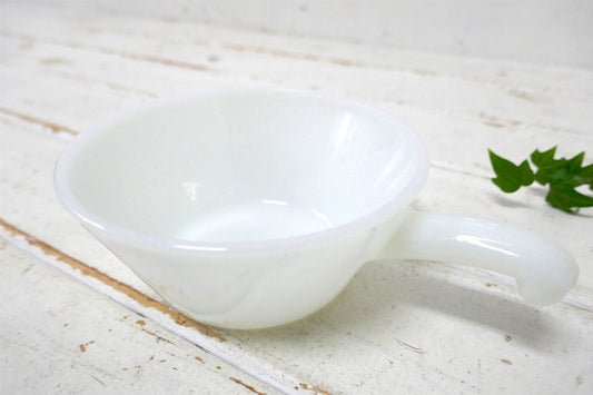 Fire King ファイヤーキング ホワイト ワンハンドルキャセロール ボウル 食器 USA