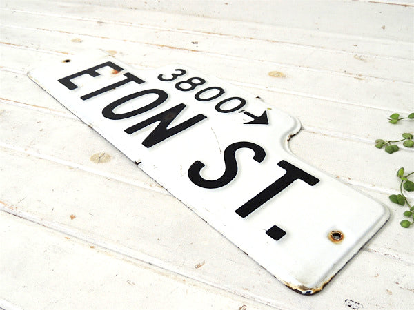 【3800→/ETON ST.】USA・ホーロー製・ヴィンテージ・ストリートサイン/標識/看板