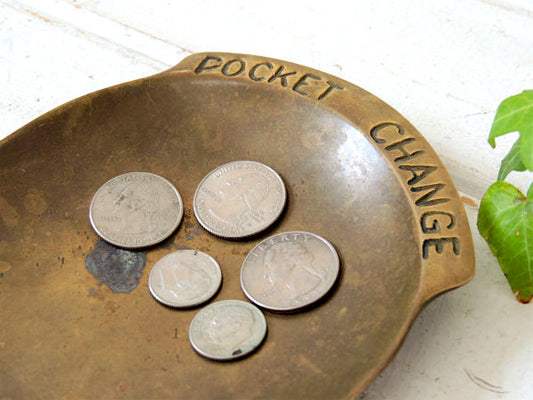 【POCKET CHANGE】真鍮製・ヴィンテージ・ポケットチェンジ・トレイ/マネートレイ