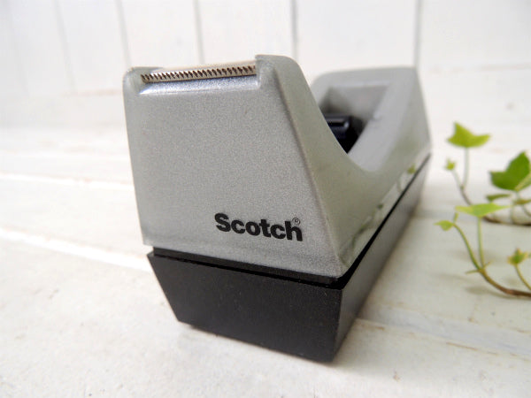 【Scotch】スコッチテープ・シルバー×黒色・ヴィンテージ・テープカッター/テープディスペンサー