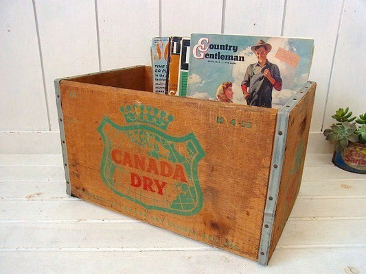 【カナダドライ】ジンジャーエール・木製・ヴィンテージ・ウッドボックス/木箱 USA