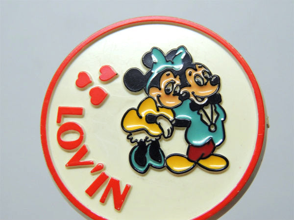 【ミッキーマウス&ミニーマウス】1970s・オールド・ディズニー・キャラクター・ヴィンテージ・バッジ