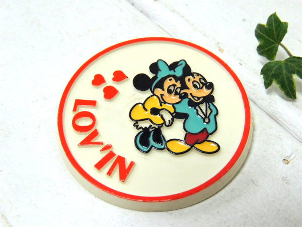【ミッキーマウス&ミニーマウス】1970s・オールド・ディズニー・キャラクター・ヴィンテージ・バッジ