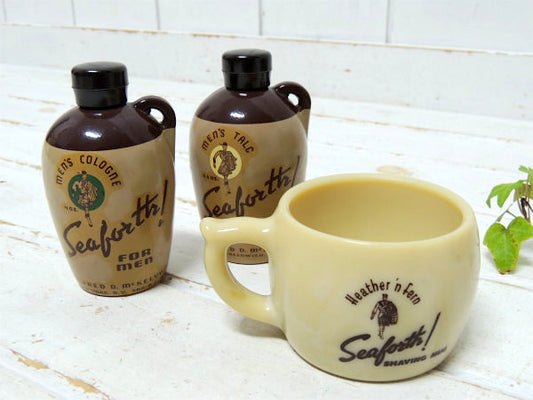 【Seaforth】BARBER40'sヴィンテージ・シェービングカップ&コロンボトル&タルクボトル