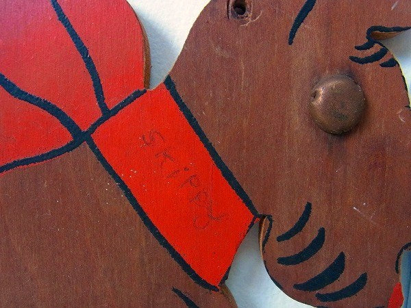 スコッチテリア 犬 ネクタイホルダー 木製 アンティーク フック 壁掛けフック USA