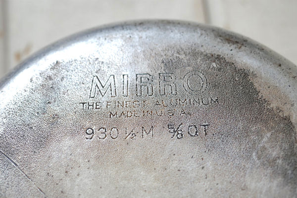 【MIRRO社】アルミ製・蓋付き&目盛り入り・ヴィンテージ・片手鍋 ・キャンプ用品・アウトドア