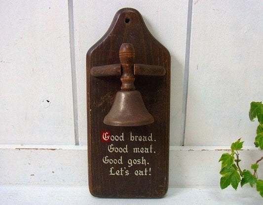 【CORNWALL WOOD】ハンドベル付き・木製・アンティーク・壁飾り/オブジェ USA