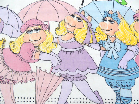 【ミスピギー&カーミット】マペッツのキャラクター・ヴィンテージ・ユーズドシーツ(ボックスタイプ)