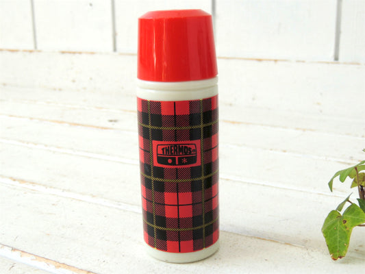 【AVON×サーモス】1970's・チェック柄・ヴィンテージ・ローション・ボトル・瓶 USA