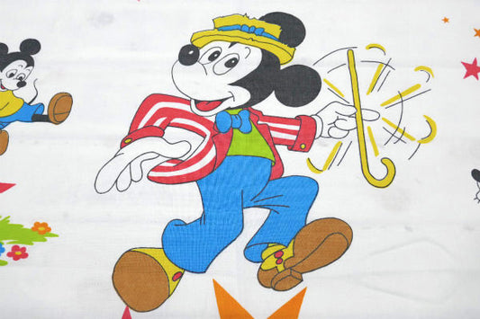 【ミッキー&フレンズ】モーティー&フェルディー・星柄・70'sヴィンテージ・ユーズドシーツ(1/2)