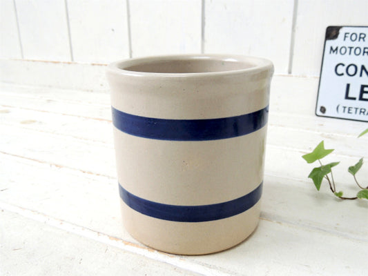 RRP CO ブルーライン ストーンウェア US ヴィンテージ フラワーポット 花瓶 フラワーベース