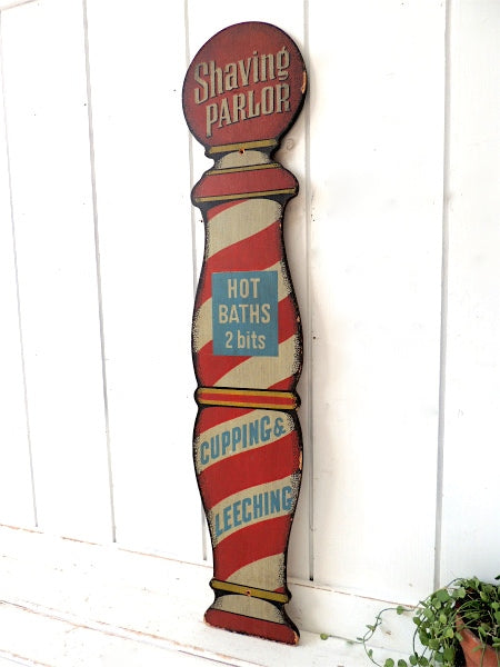 BARBER SHOP】1960's~サインポール・ヴィンテージ・看板・USA・床屋
