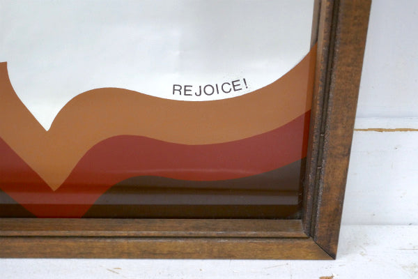 【REJOICE!】ミッドセンチュリー・鳥モチーフ・木製フレーム・ヴィンテージ・ミラー・鏡・アート