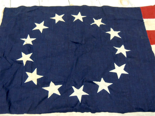 【初代アメリカ国旗】13星・ビンテージ・ベツィーロス・フラッグ・星条旗・USAフラッグ・ミリタリー