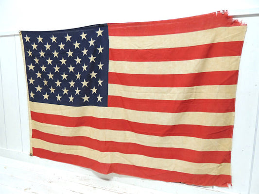 【USA国旗・50スター★1960s〜】ビッグサイズ・ヴィンテージ・アメリカンフラッグ・看板・旗