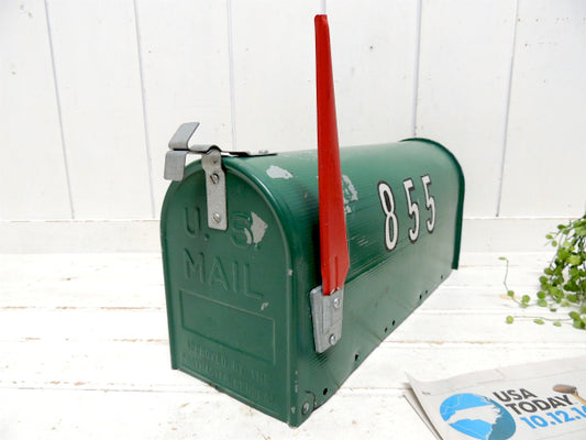 【US MAIL】アメリカンスタイル・グリーン色・ヴィンテージ・メールボックス・ポスト・郵便受け