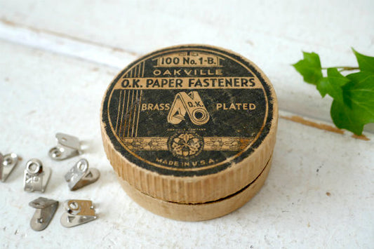 OAKVILLE 1930's アメリカ製・紙箱入り・ヴィンテージ・ペーパークリップ・クリップ