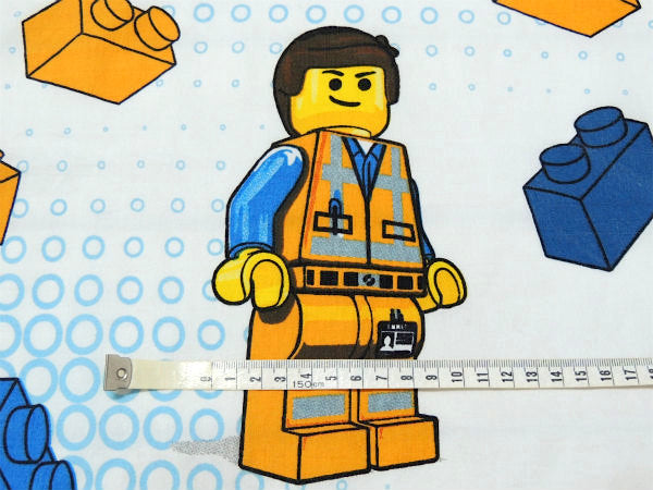 【LEGO】レゴムービー・ブロック柄・エメット&バッドコップ・ユーズドシーツ(ボックスタイプ)
