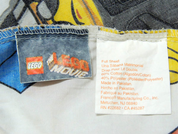 【LEGO】レゴムービー・ブロック柄・エメット&バッドコップ・ユーズドシーツ(ボックスタイプ)