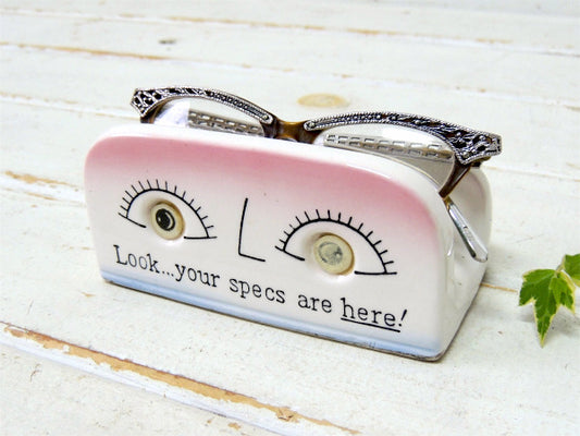 ウインク目・セラミック製・ヴィンテージ・メガネホルダー・眼鏡置き・サングラスホルダー