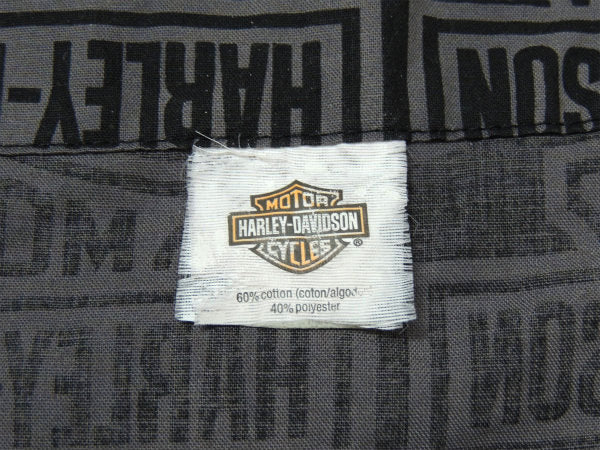 【HARLEY DAVIDSON】ハーレーダビッドソン・黒×グレー・ユーズドシーツ(フラットタイプ)