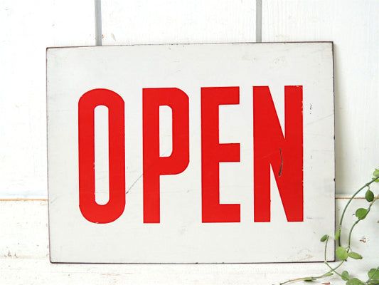 【OPEN・Closed】両面・ヴィンテージ・ウッドサイン・看板・USA・木製
