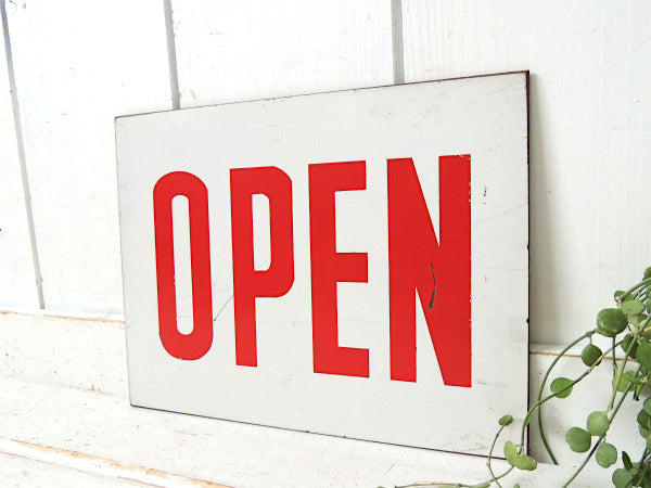 【OPEN・Closed】両面・ヴィンテージ・ウッドサイン・看板・USA・木製