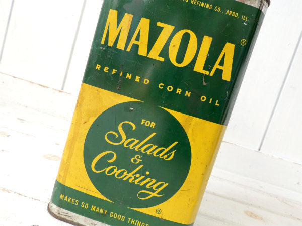 【MAZOLA/コーンオイル】フレンチドレッシング・ブリキ製・ヴィンテージ・USA・キッチン雑貨