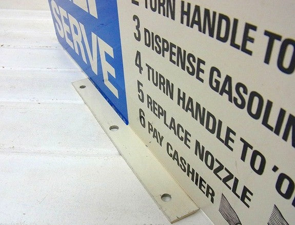 【SELF SERVE】ガソリンスタンドのスチール製・ヴィンテージ・サイン/看板 USA