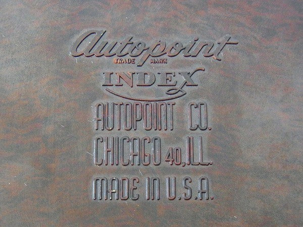 Autopoint ミッドセンチュリー 60's ヴィンテージ インデックス 電話帳 USA