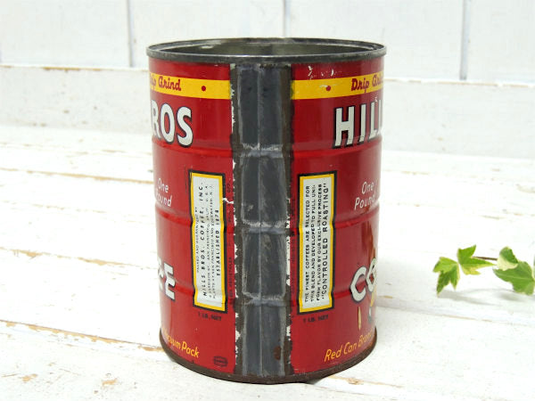 【HILLS BROS】ヒルスコーヒー・ブリキ製・ビンテージ・コーヒー缶・ティン缶・店内ディスプレイ