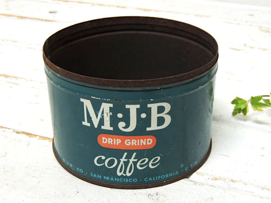 MJB・サンフランシスコ ブリキ製・ヴィンテージ・DRIP・コーヒー缶・ティン缶 US・カフェ