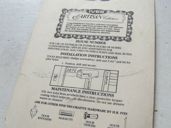 【6】ハウスナンバー・USA・番号・真鍮製・デッドストック・ヴィンテージ・ナンバー・看板・建材