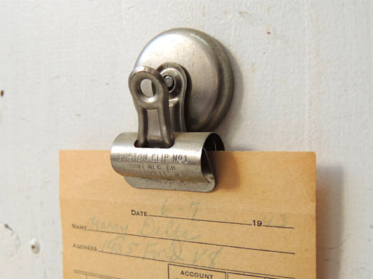 【ボストンクリップ】BOSTON CLIP No.1・マグネット付き・ヴィンテージ・クリップ・文房具