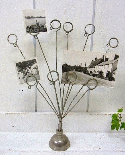 ヴィンテージ・ワイヤー・カードホルダー/フォトスタンド USA