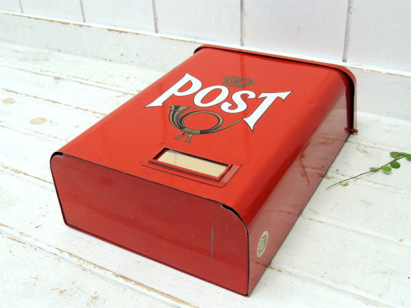 【J H Produkt・スウェーデン製】1960s・赤色・ヴィンテージ・メールボックス・ポスト