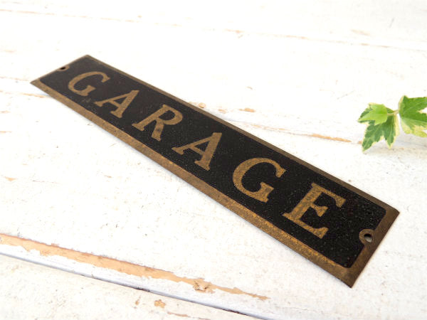 【GARAGE・ガレージ】真鍮製・アンティーク&ヴィンテージ・サイン・看板・デッドストック
