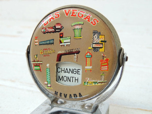 【LAS VEGAS】ラスベガス・スーベニア・回転式・ヴィンテージ・デスクカレンダー・卓上カレンダー