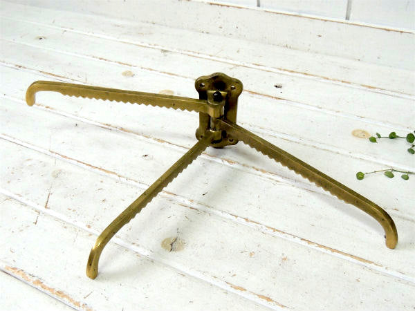 【BK・船内用・真鍮製】3段・可動式・アンティーク・フック・ハンガー・船・ヨット