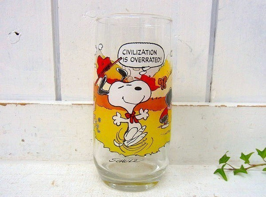 【スヌーピー】マクドナルド・ノベルティ・ヴィンテージ・グラス/タンブラー USA