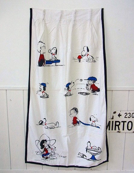 【スヌーピー】SNOOPY・ピーナッツ・60’sヴィンテージ・カーテン USA