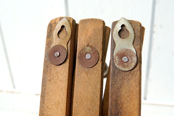 ノスタルジックな木製・ジャバラ式・壁掛けアンティーク・ハットラック/コートフック USA