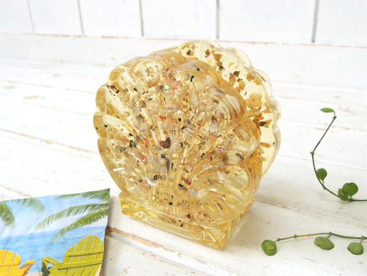 貝殻入り・シェル型・樹脂製・ヴィンテージ・ナプキンスタンド・ナプキンホルダー・ミッドセンチュリー