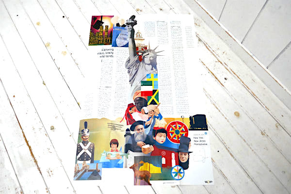 NY ニューヨーク USA ペンシルベニア ニュージャージー州 ヴィンテージ マップ 地図 印刷物