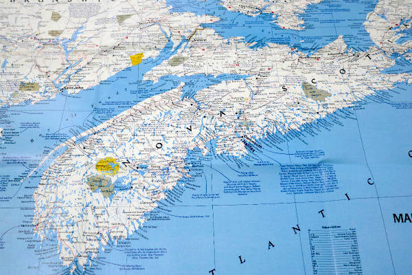 メイン州 USA ナショナル ジオグラフィック 1988年製・ヴィンテージ・マップ 地図