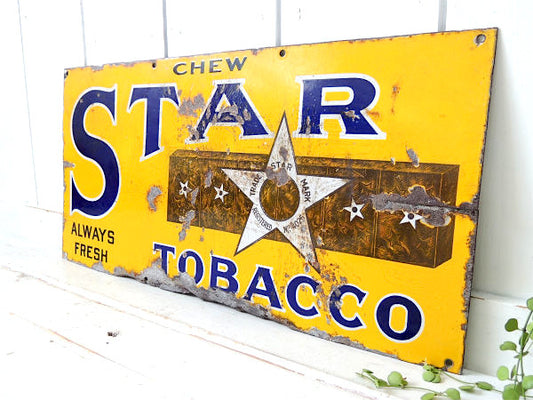 【タバコ★STAR】アンティーク・ホーローサイン・看板・アドバタイジング・サイン・USA