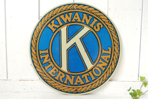 KIWANIS INTERNATIONAL インディアナポリスUSA 社会奉仕団体 アドバタイジング・看板・ビンテージ・スチールサイン
